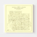 Vintage Map of Carroll County, Indiana 1910