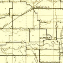 Vintage Map of Carroll County, Indiana 1910