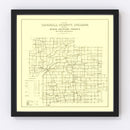 Vintage Map of Carroll County, Indiana 1910