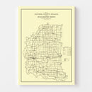 Vintage Map of Daviess County, Indiana 1910