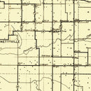 Vintage Map of Daviess County, Indiana 1910