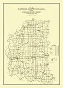 Vintage Map of Daviess County, Indiana 1910