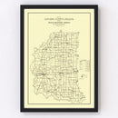 Vintage Map of Daviess County, Indiana 1910