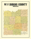 Vintage Map of Dubois County, Indiana 1914