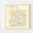 Vintage Map of Elkhart County, Indiana 1909