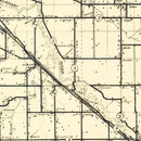 Vintage Map of Elkhart County, Indiana 1909