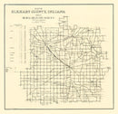 Vintage Map of Elkhart County, Indiana 1909