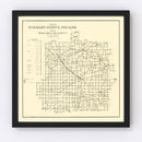Vintage Map of Elkhart County, Indiana 1909