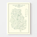 Vintage Map of Harrison County, Indiana 1909