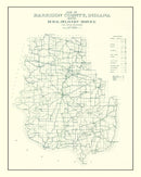 Vintage Map of Harrison County, Indiana 1909