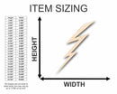Unfinished Wood Lightning Shape - Weather - Craft - up to 46" DIY