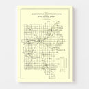 Vintage Map of Huntington County, Indiana 1910