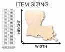Unfinished Wood Louisiana Shape - State - Craft - up to 46" DIY
