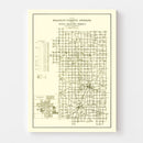 Vintage Map of Madison County, Indiana 1910