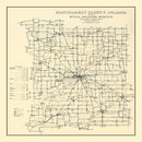 Vintage Map of Montgomery County, Indiana 1912