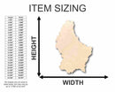 Unfinished Wood Luxembourg Shape - Country - Craft - up to 46" DIY