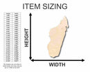 Unfinished Wood Madagascar Shape - Country - Craft - up to 46" DIY