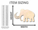 Unfinished Wood Mammoth Shape - Animal - Prehistoric - Craft - up to 46" DIY