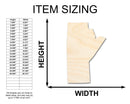 Unfinished Wood Manitoba Province Shape - Canada Province Craft - up to 46" DIY