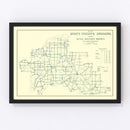 Vintage Map of Scott County, Indiana 1910