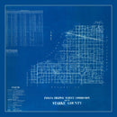 Vintage Map of Starke County, Indiana 1936