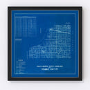 Vintage Map of Starke County, Indiana 1936
