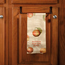 Practice What You Peach Funny Dish Cloth Towel | Cotton and Linen | Embroidered Text | 18" x 28"