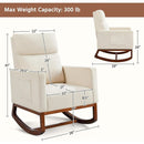 Rocking Recliner Chair With Side Pocket And Adjustable