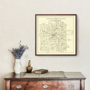 Vintage Map of Tippecanoe County, Indiana 1911