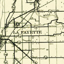 Vintage Map of Tippecanoe County, Indiana 1911