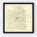 Vintage Map of Tippecanoe County, Indiana 1911