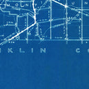Vintage Map of Union County, Indiana 1936