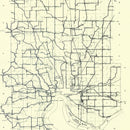 Vintage Map of Vanderburgh County, Indiana 1908