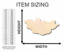 Unfinished Wood Mongolia Shape - Country - Craft - up to 46" DIY