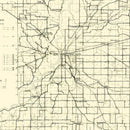 Vintage Map of Vigo County, Indiana 1909
