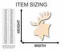 Unfinished Wood Moose Head Shape - Animal - Craft - up to 46" DIY