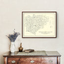 Vintage Map of Warrick County, Indiana 1910