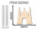Unfinished Wood Mosque Silhouette - Craft- up to 46" DIY