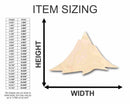 Unfinished Wood Mountain Shape - Nature - Craft - up to 46" DIY