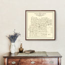 Vintage Map of Whitley County, Indiana 1910