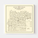 Vintage Map of Whitley County, Indiana 1910