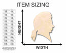 Unfinished Wood Mozart Shape - Music - History - Craft - up to 46" DIY