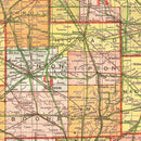 Vintage Map of Indiana 1918