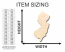 Unfinished Wood New Jersey Shape - State - Craft - up to 46" DIY