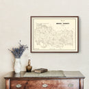 Vintage Map of Bowie County, Texas 1860
