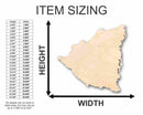 Unfinished Wood Nicaragua Shape - Country - Craft - up to 46" DIY