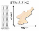 Unfinished Wood North Korea Shape - Country - Craft - up to 46" DIY