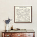 Vintage Map of Tarrant County, Texas 1885