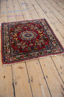 2.5x2.5 Vintage Qazvin Square Rug Mat