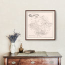 Vintage Map of Guadalupe County, Texas 1880